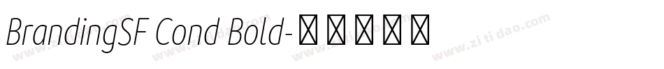 BrandingSF Cond Bold字体转换